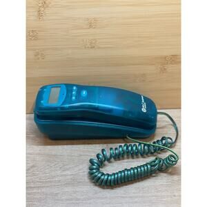 Vtg Bell Equipment Sonicore Clear See Through Teal Blue Landline corded phone